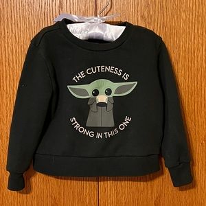 4 2T sweatshirts - Paw Patrol, Baby Yoda, Olaf